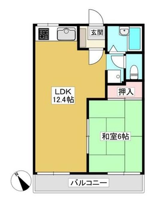 ライトハイツH棟の間取り