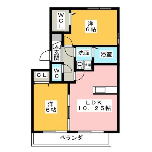 グラス ツイン Aの間取り