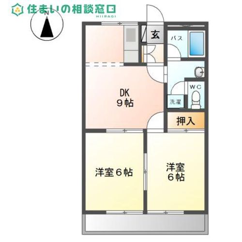 愛知県高浜市神明町8丁目(アパート)の賃貸物件の間取り