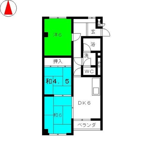 中根ハイツの間取り