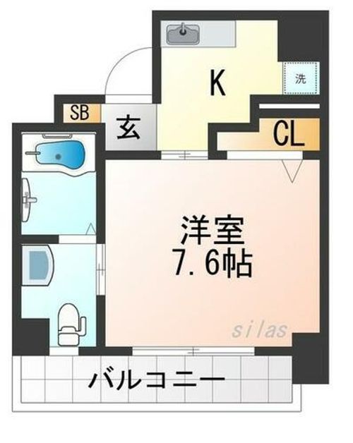 兵庫県宝塚市武庫川町(マンション)の賃貸物件の間取り