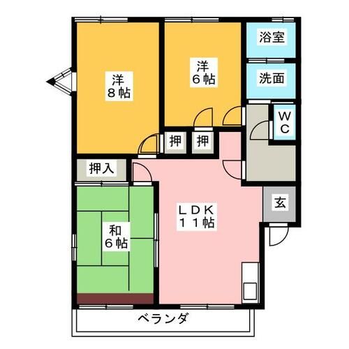 リバーサイド徳重A棟の間取り