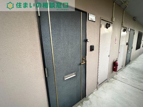 愛知県岡崎市上佐々木町字伝左(マンション)の賃貸物件の玄関