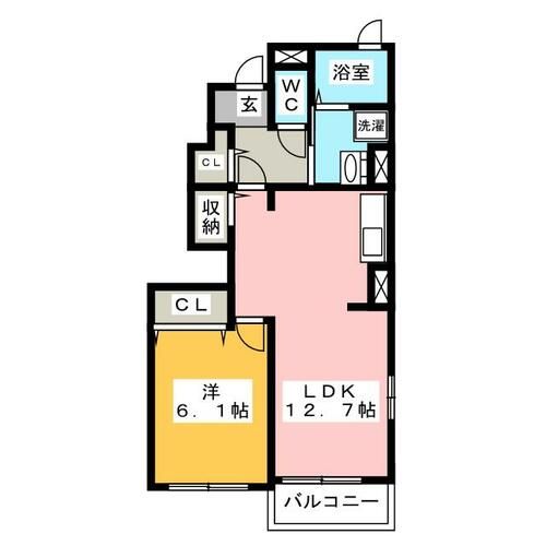 ベルメゾン都Ⅵの間取り