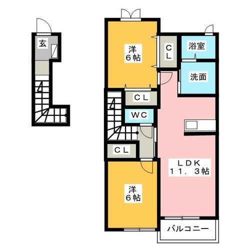 ガーデンスクエア B棟の間取り