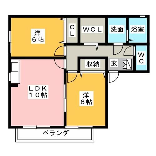 カーサ南山Ⅰの間取り