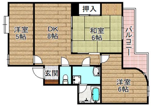 ドムス西高槻201の間取り