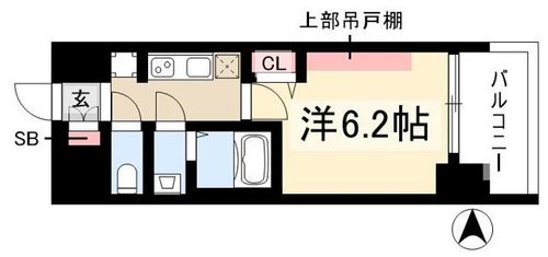プレサンス名古屋ルクソリア0301の間取り