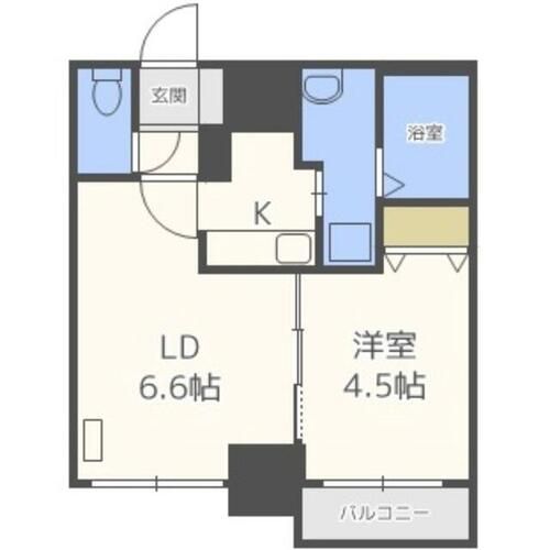 北海道札幌市中央区北二条東2丁目(マンション)の賃貸物件の間取り