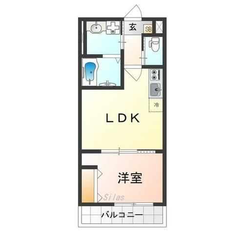 大阪府泉佐野市笠松2丁目(アパート)の賃貸物件の間取り