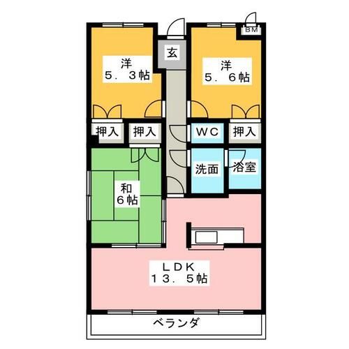 エステート長茂の間取り