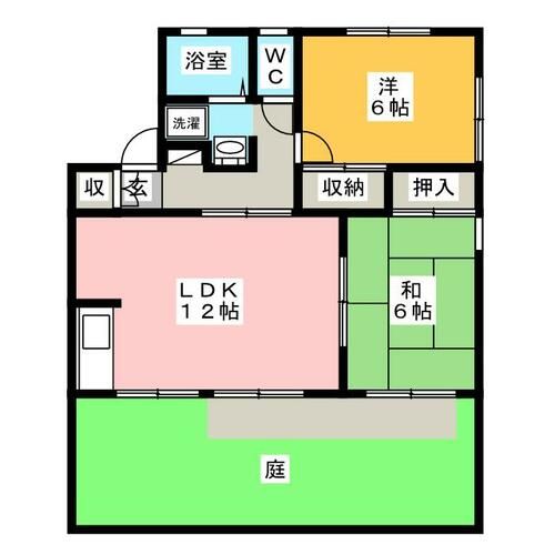 サンハイツⅢ B棟の間取り