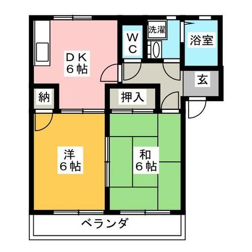 サンコート B棟の間取り