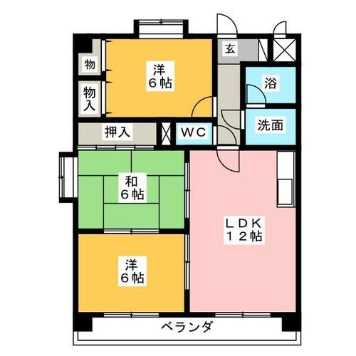 デュエム福島の間取り