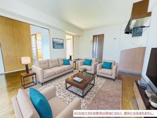 デュエム福島の居間