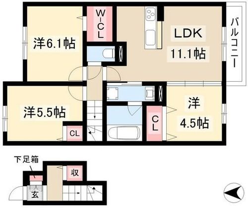サンハイム八社201の間取り