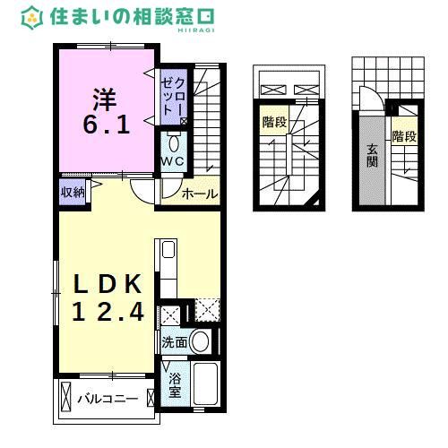 愛知県碧南市道場山町3丁目(アパート)の賃貸物件の間取り