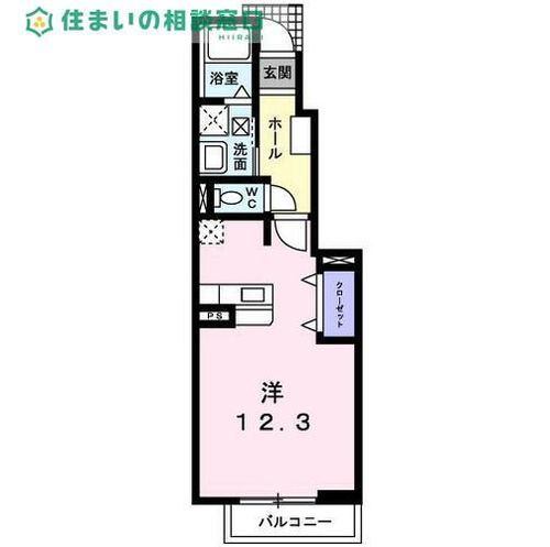 愛知県西尾市徳永町稲場(アパート)の賃貸物件の間取り