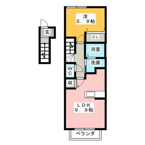 グランシャローⅡの間取り