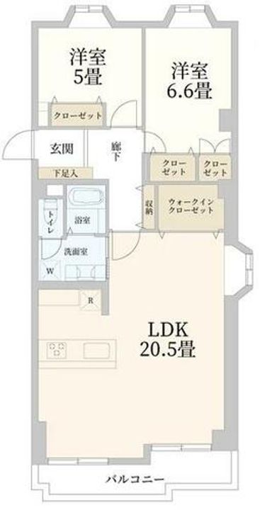 八事八幡山マンション東館の間取り