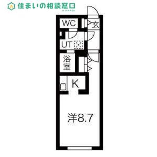 愛知県岡崎市羽根町字若宮(マンション)の賃貸物件の間取り