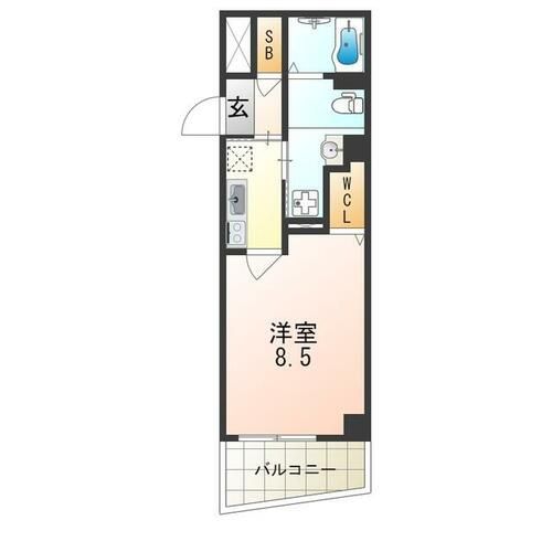 兵庫県尼崎市武庫之荘東1丁目(マンション)の賃貸物件の間取り