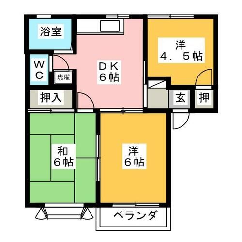 ネオアージュ橋爪 Aの間取り