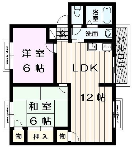 モアクレスト藤原A棟201の間取り