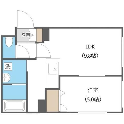 北海道札幌市中央区北五条西28丁目(マンション)の賃貸物件の間取り