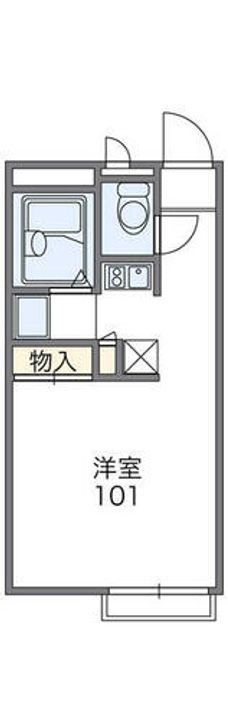 大阪府大阪狭山市茱萸木6丁目(アパート)の賃貸物件の間取り