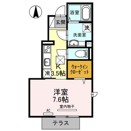 兵庫県姫路市網干区垣内中町(アパート)の賃貸物件の間取り