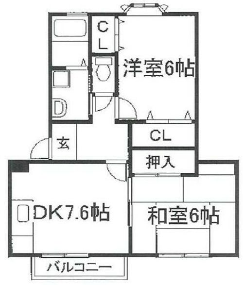 ジュネス香呂202の間取り