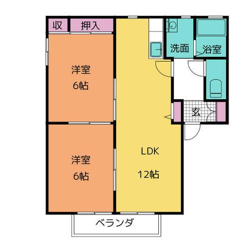 ウィズテリアス A棟の間取り
