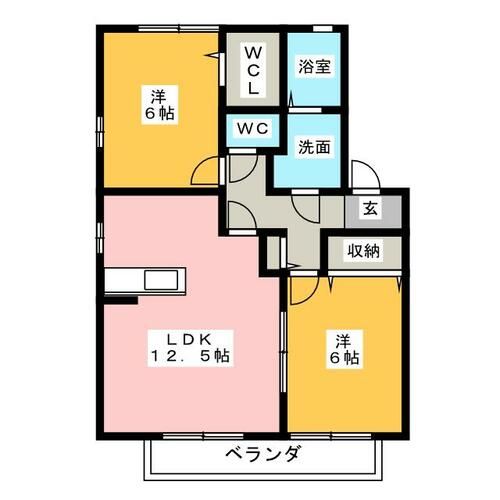 メルベーユ・ボヌール D棟の間取り