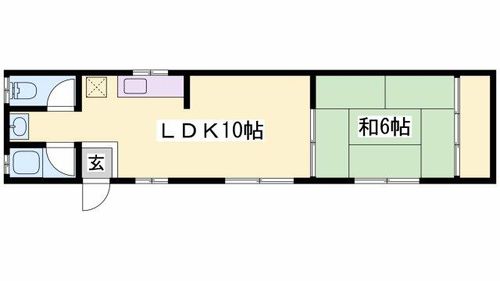 パールハイツ201の間取り