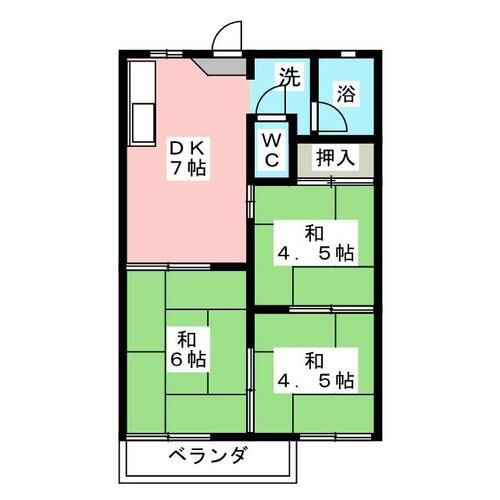 フォーブル川北A棟の間取り