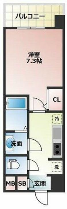 S-RESIDENCE新大阪駅前の間取り