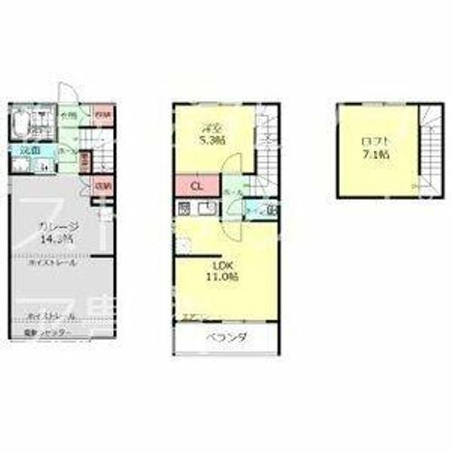 ホーク ウィングスAの間取り