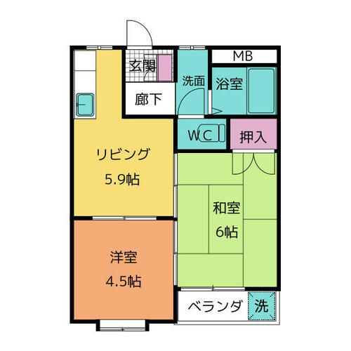 第ニメゾン田中の間取り