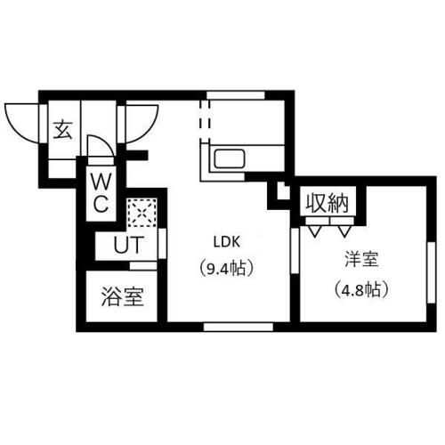 北海道札幌市中央区北六条西25丁目(マンション)の賃貸物件の間取り
