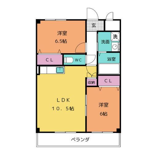 セジュール砂川の間取り