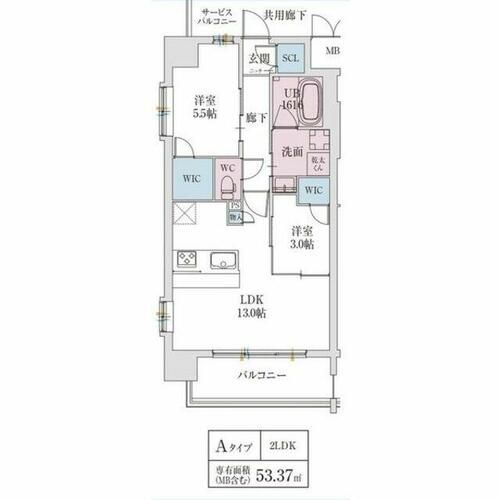 大阪府大阪市城東区関目3丁目(マンション)の賃貸物件の間取り