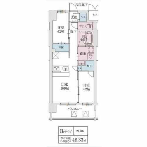 大阪府大阪市城東区関目3丁目(マンション)の賃貸物件の間取り