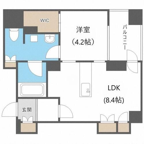 北海道札幌市中央区南七条西1丁目(マンション)の賃貸物件の間取り