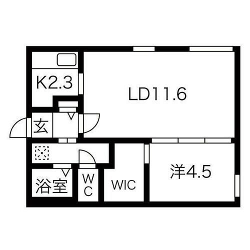 北海道札幌市中央区南十条西6丁目(マンション)の賃貸物件の間取り