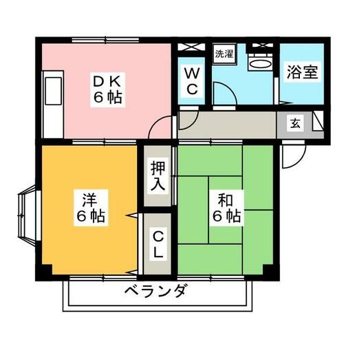 グランデージ白鳥の間取り