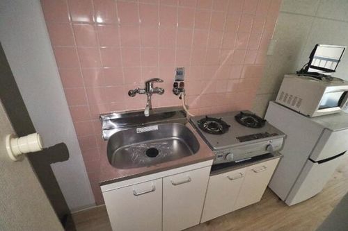 大阪府大阪市旭区清水1丁目(マンション)の賃貸物件のキッチン