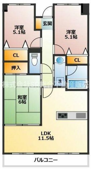 プランテーム吉田の間取り
