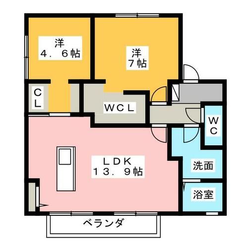 メゾンブローニュ D棟の間取り