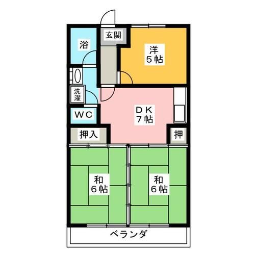 平子台マンションの間取り